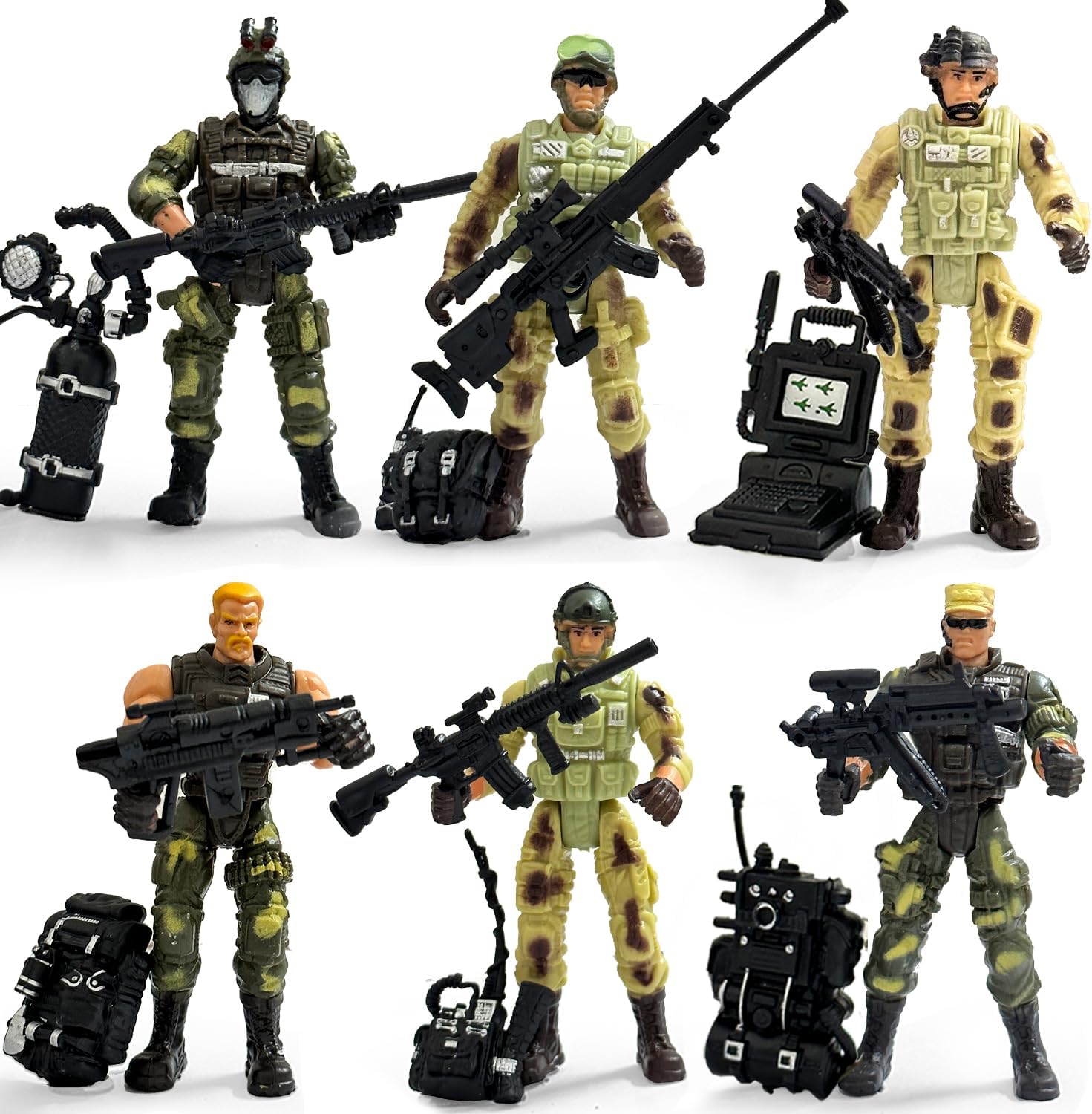 Army Men Action Figures, 6PCS