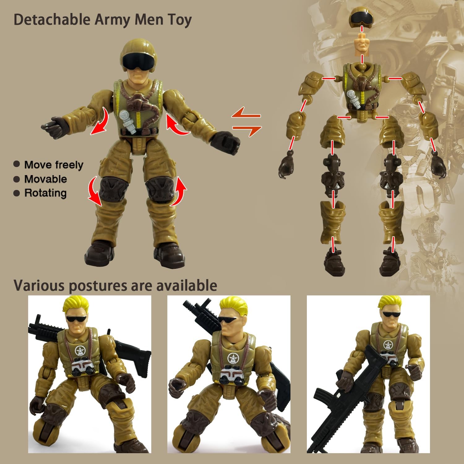 Army Men Toy Set with Accessories