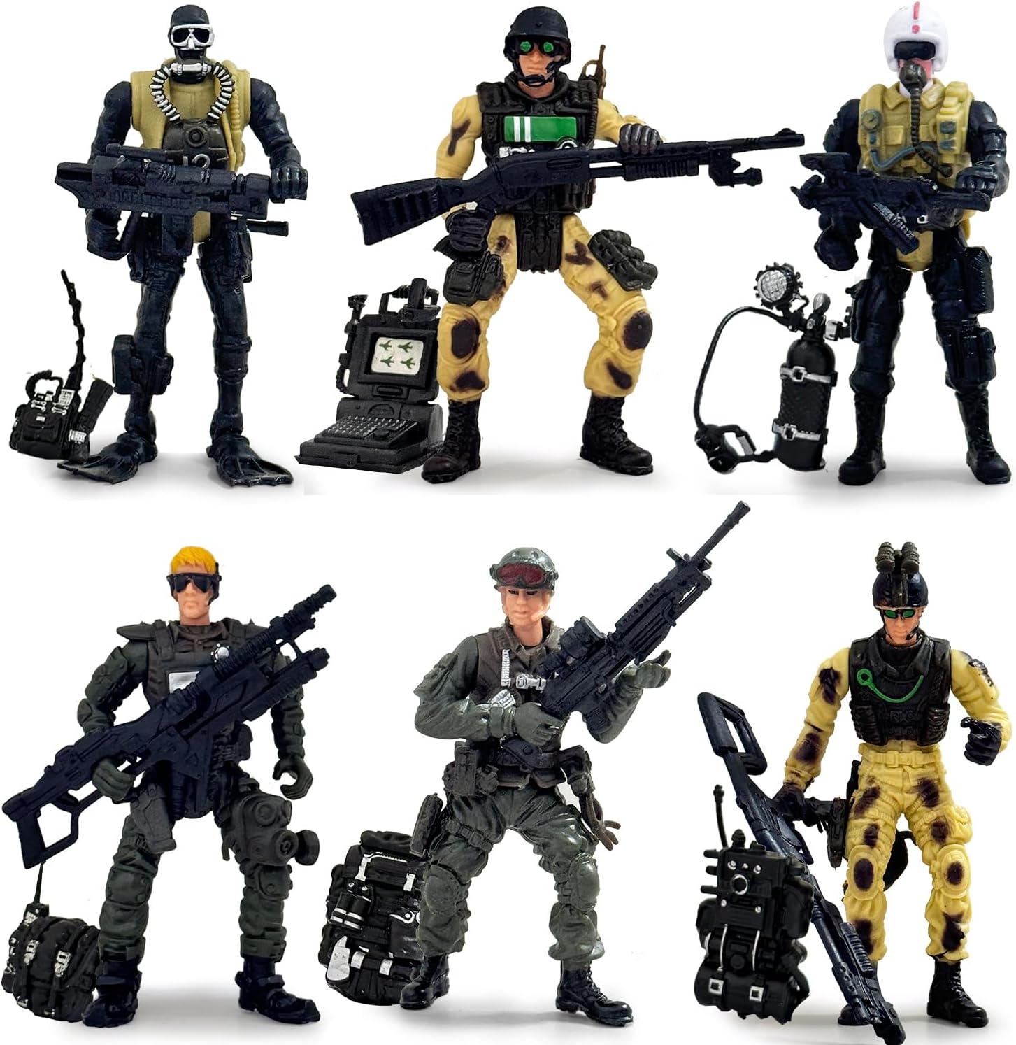 Army Men Action Figures, 6PCS