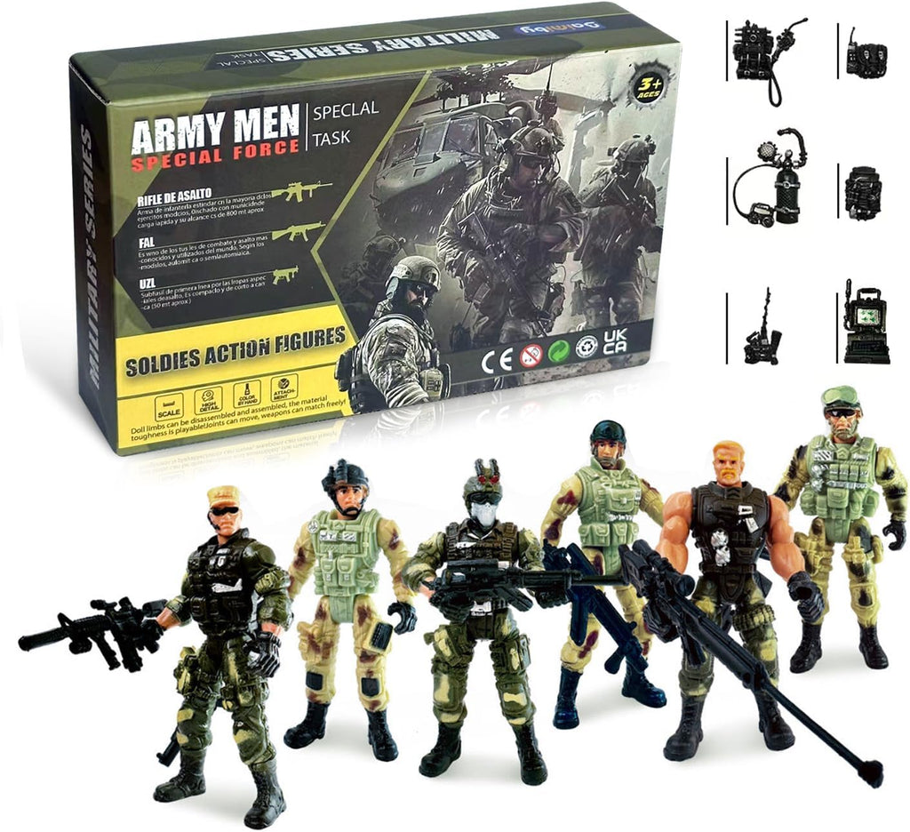 Army Men Action Figures, 6PCS