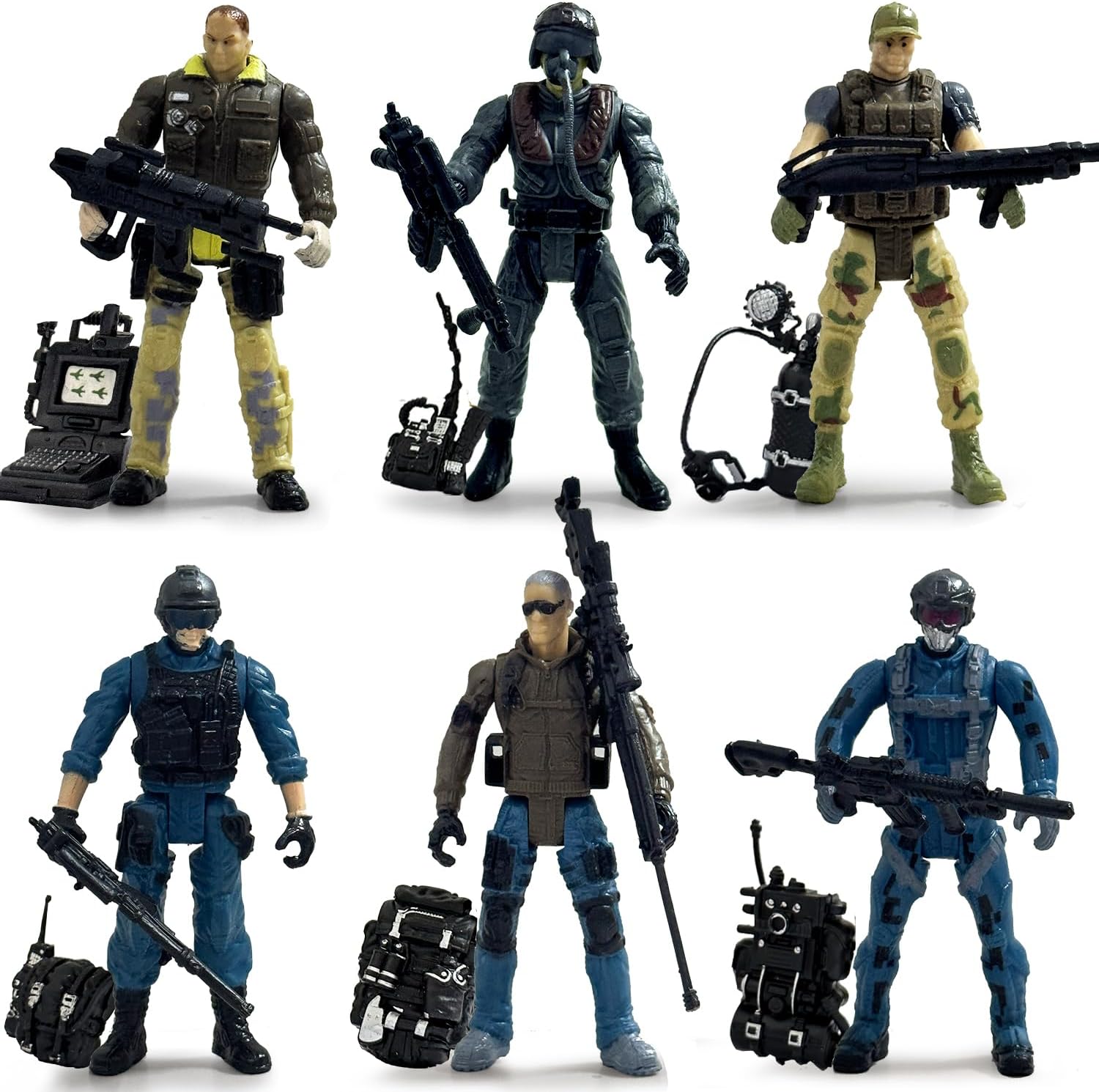 Army Men Action Figures, 6PCS