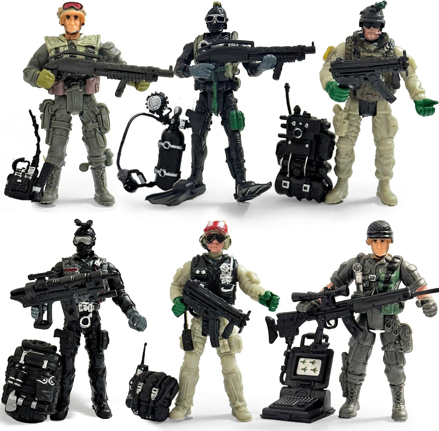 Army Men Action Figures, 6PCS