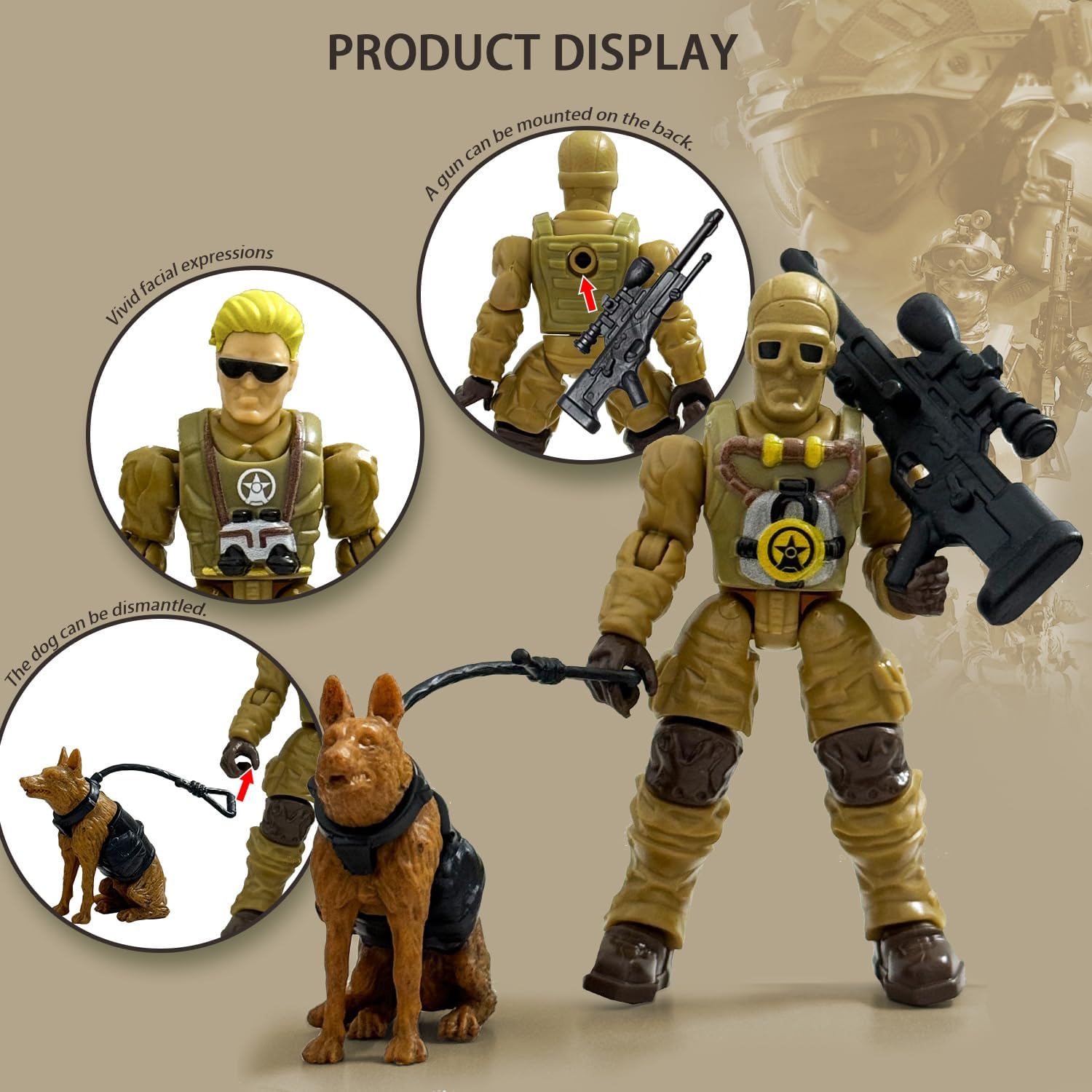 Army Men Toy Set with Accessories