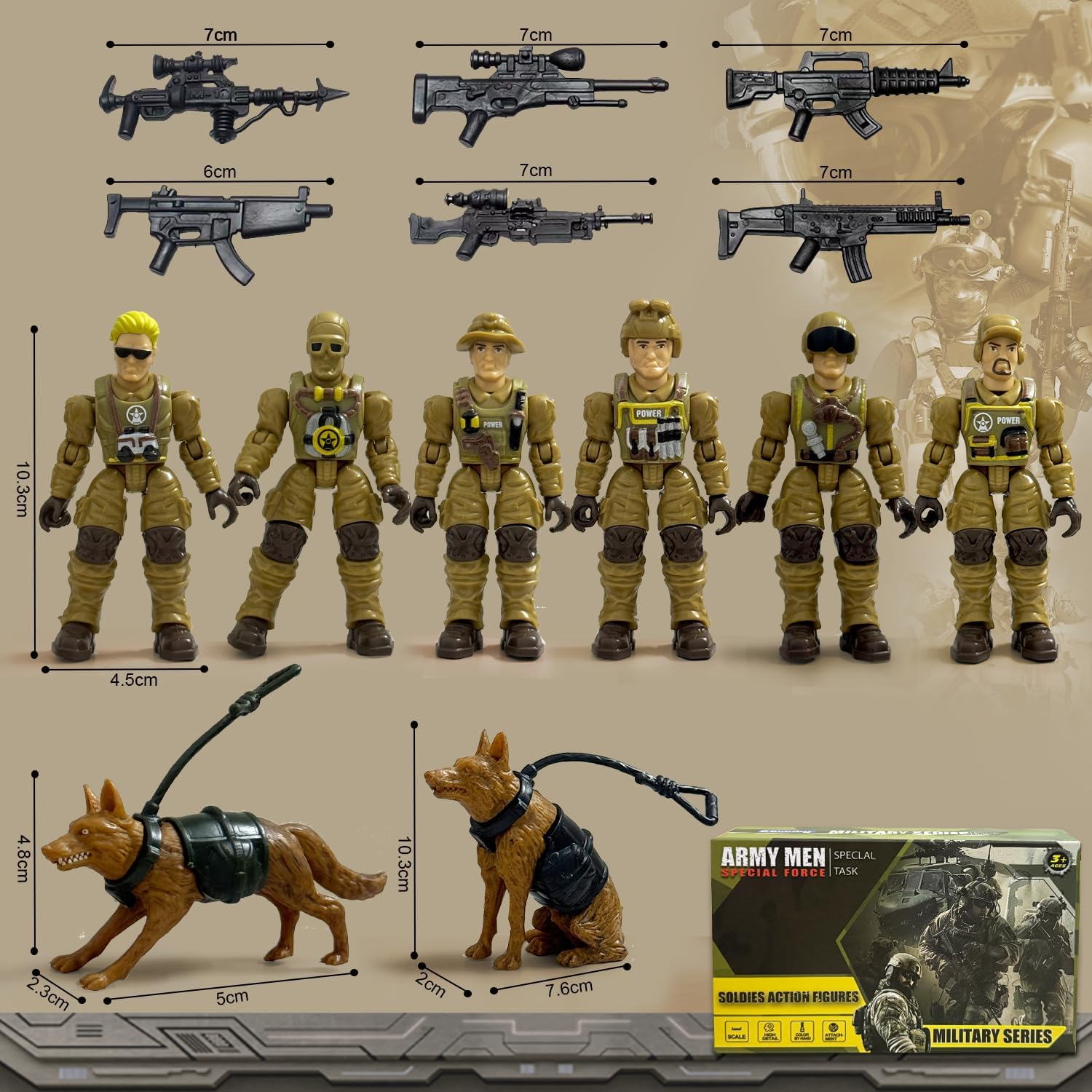 Army Men Toy Set with Accessories