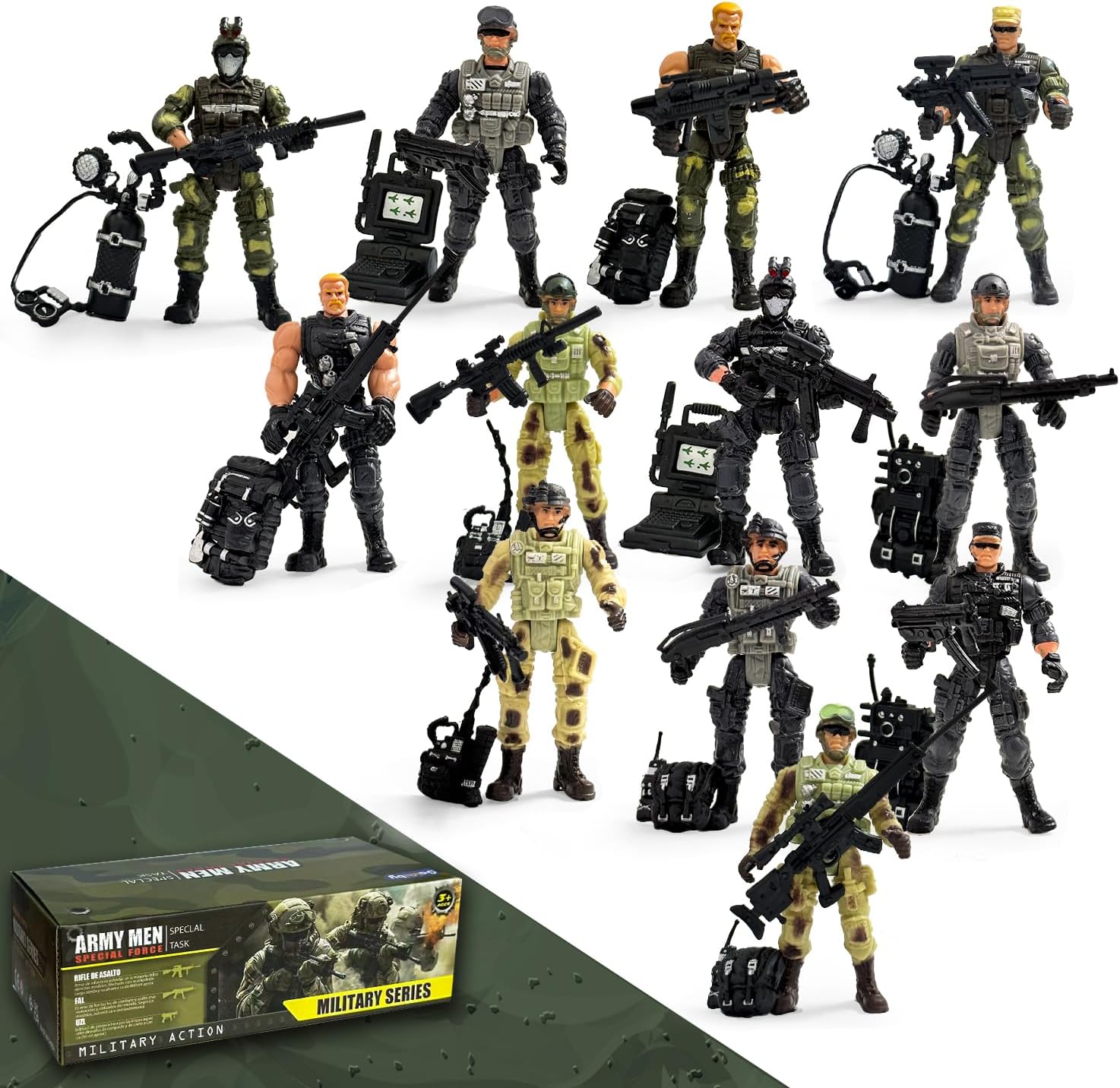 Army Men Action Figures, 6PCS