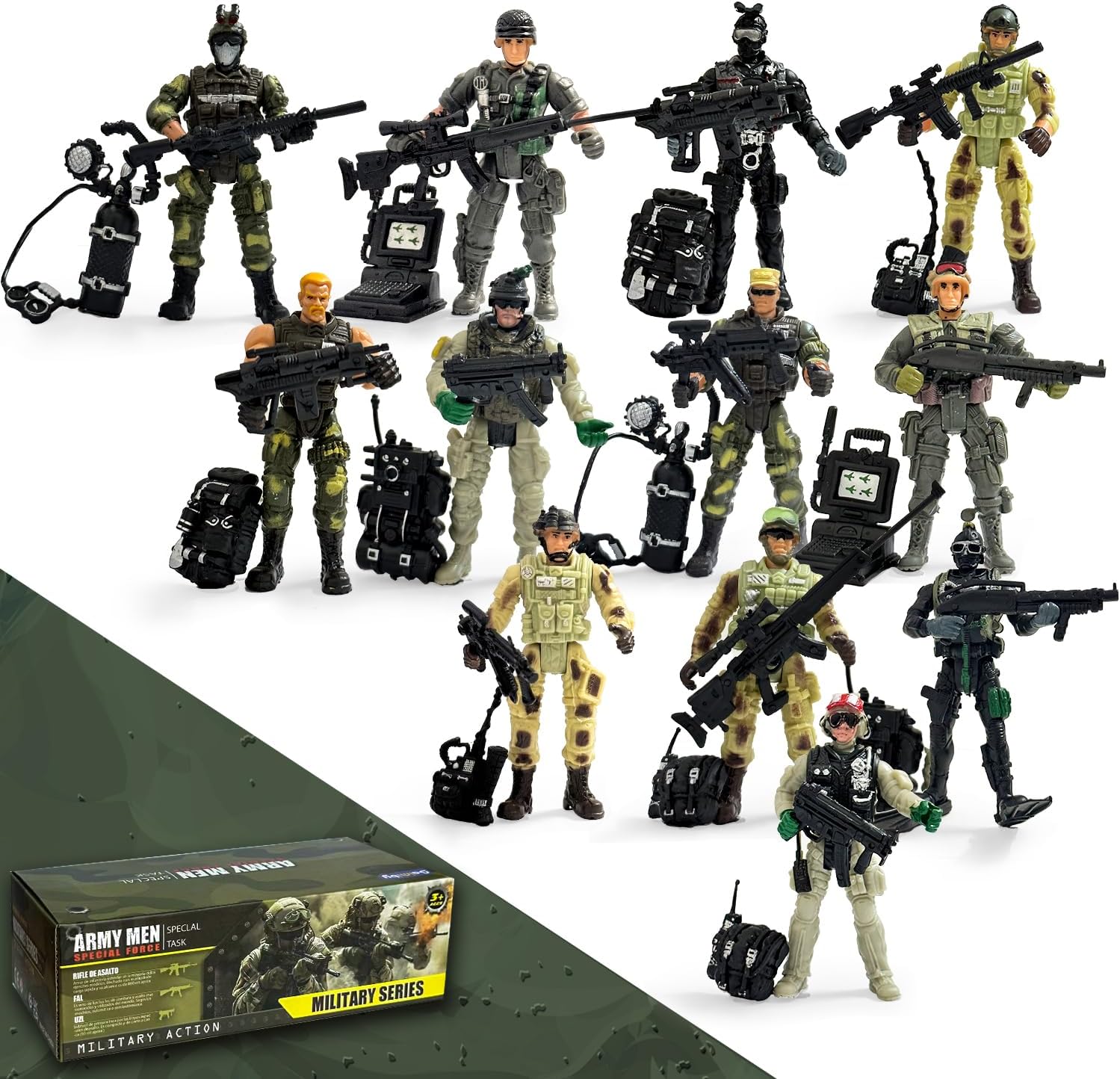 Army Men Action Figures, 6PCS